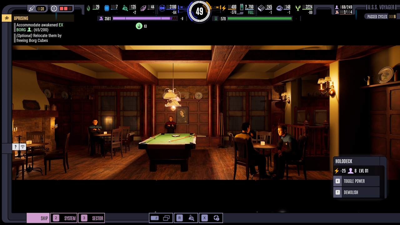 Screenshot of Across The Unknown showing the holodeck