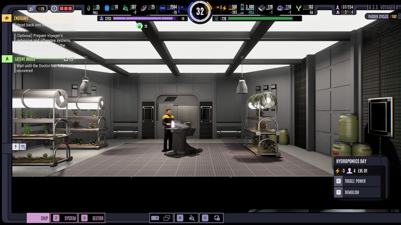 Screenshot of Across The Unknown showing hydroponics