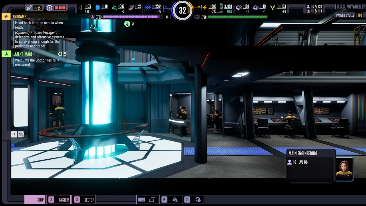 Screenshot of Across The Unknown showing engineering