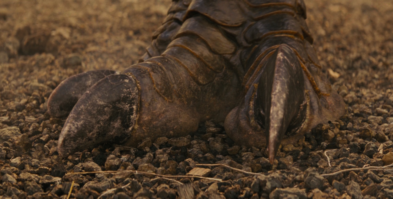Still frame (crop) from Fallout S2 showing a Deathclaw foot.