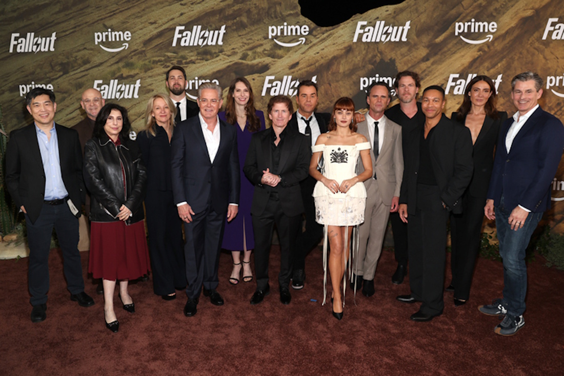 Photo from the Fallout S2 premiere showing the cast.