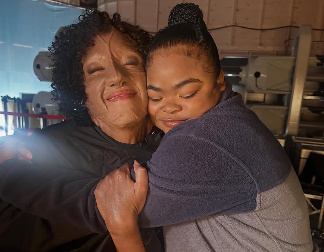 Behind-the-scenes photo from Star Trek SFA showing Newsome and Brooks.