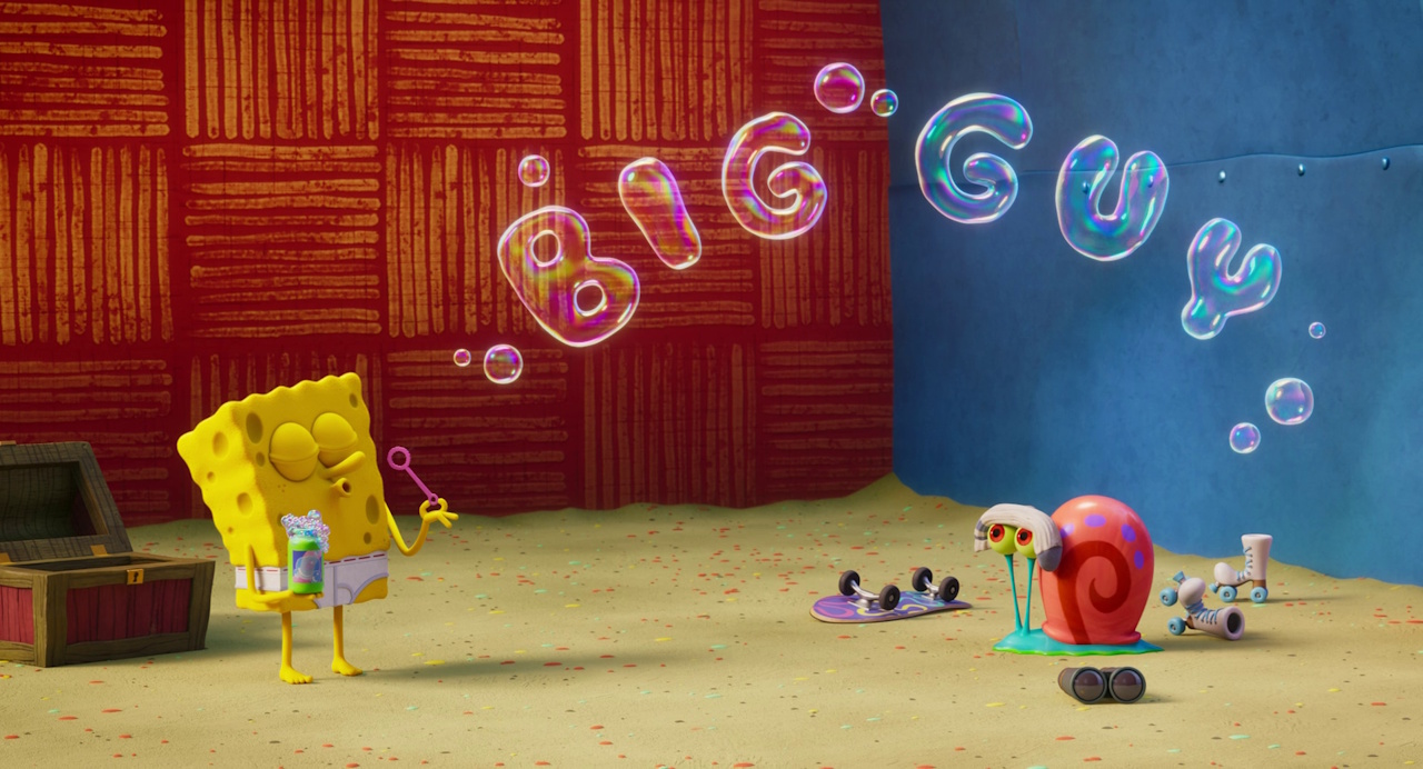 Still frame from The SpongeBob Movie: Search for SquarePants (2025) showing the Big Guy sequence.