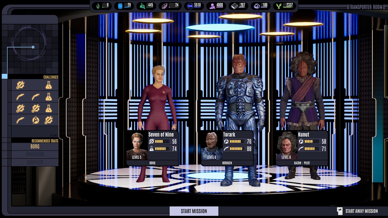 Screenshot of Across The Unknown showing an away mission