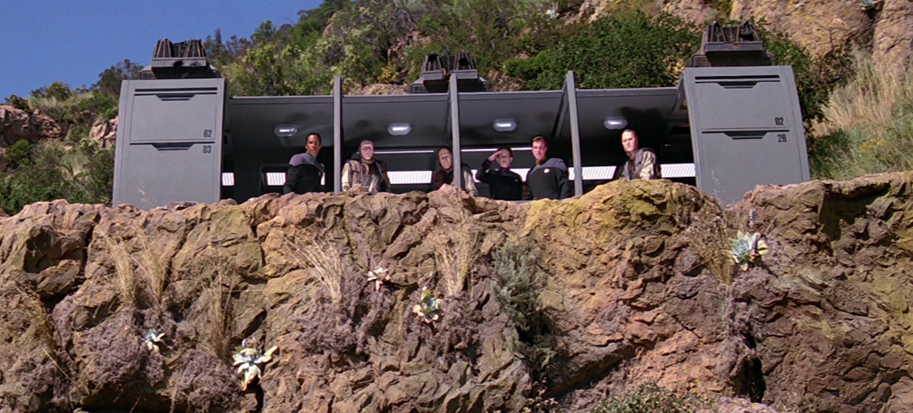 Still frame from Star Trek Insurrection showing the duck blind