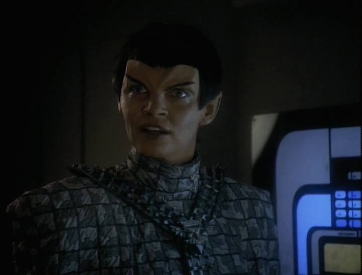 Still frame from The Search Part I showing T'Rul