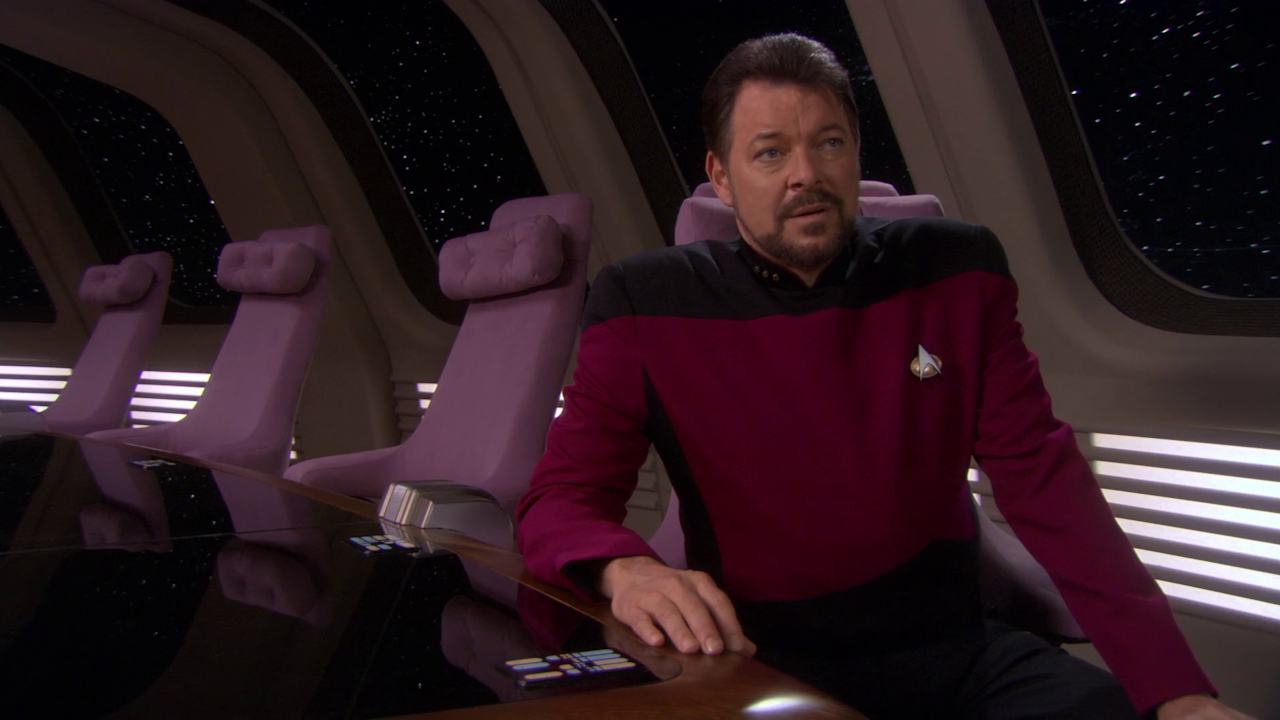 Still frame from Star Trek Enterprise S4 showing Riker