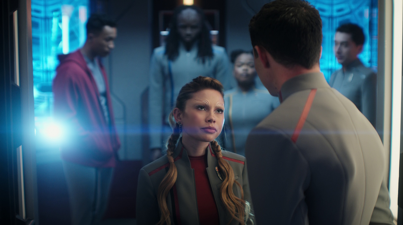 Still frame from Vox in Excelso showing the cadets