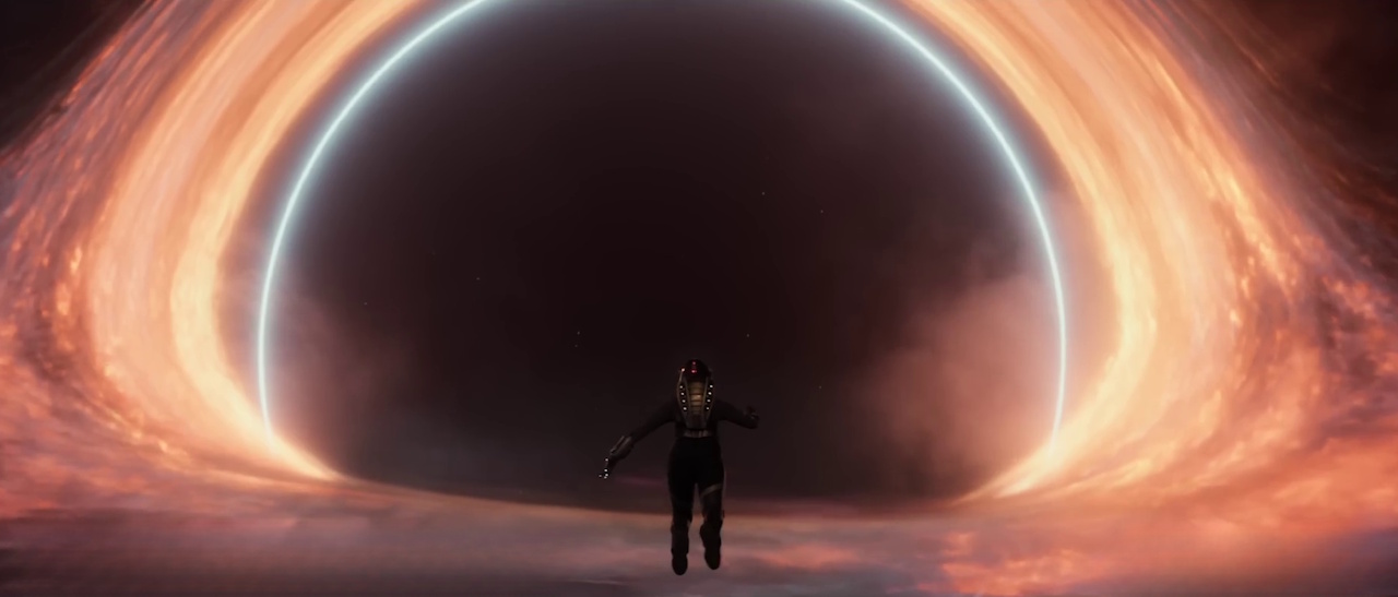 Still frame from the Strange New Worlds S4 trailer showing a black hole