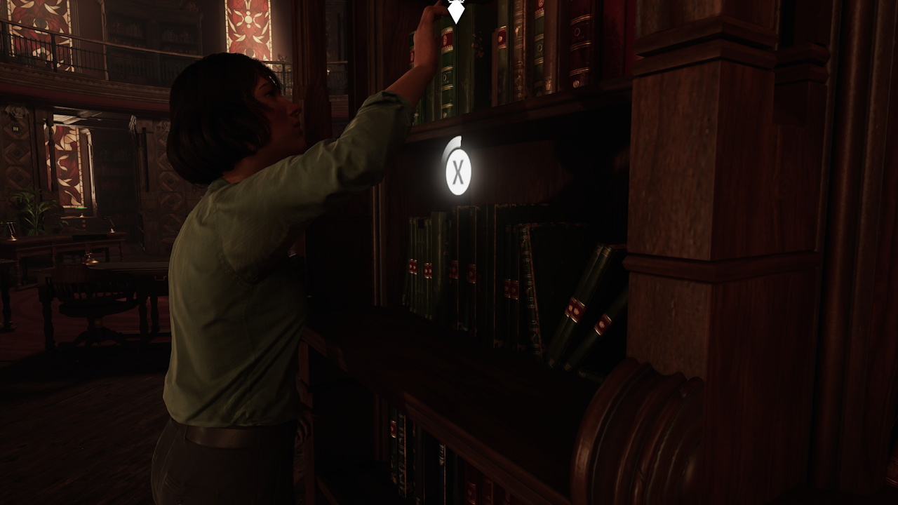 Screenshot from the demo version of 1666: Amsterdam showing a button prompt