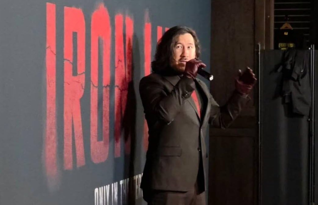 Mark Fischbach (Markiplier) at an Iron Lung (2026) promo