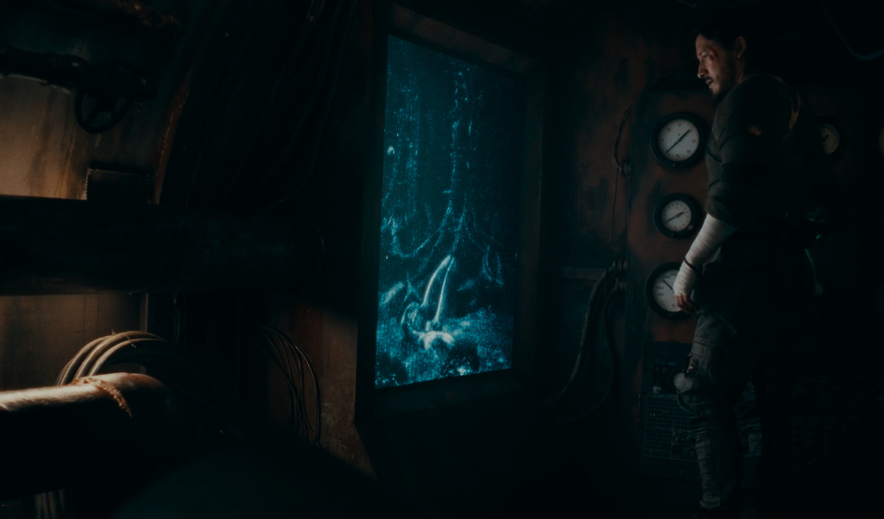 Still frame from Iron Lung (2026) showing Simon and the camera