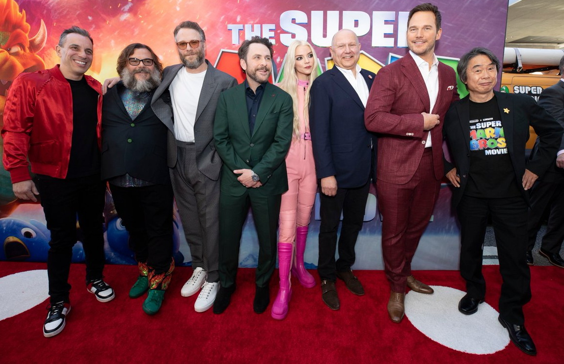 The cast of The Super Mario Galaxy Movie (2026) at the premiere