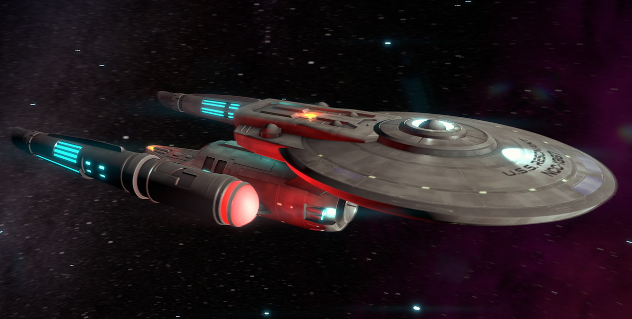 Still frame from the Star Trek Outposts Unknown demo showing a cutscene
