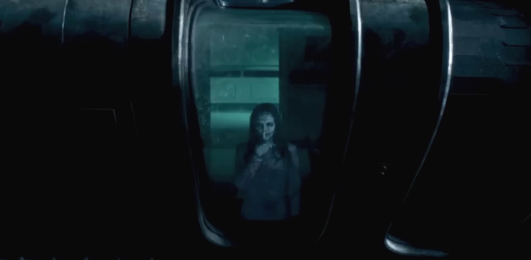 Still frame from the Star Trek SNW S4 trailer showing a character