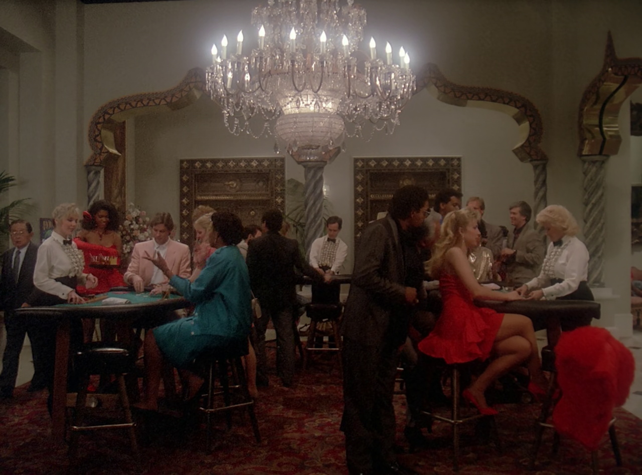Still frame from Star Trek TNG The Royale showing the casino