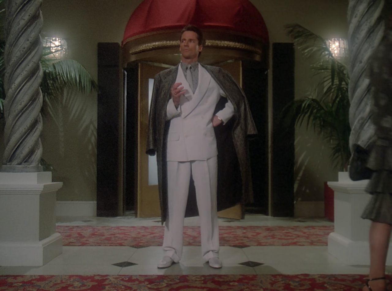 Still frame from Star Trek TNG The Royale showing Mickey D