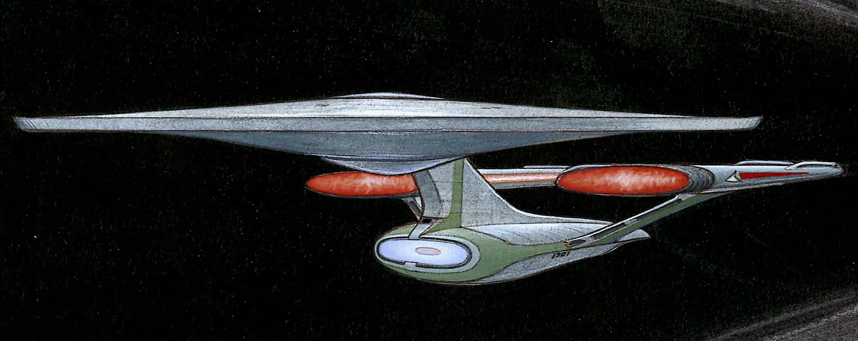 Concept art of the USS Enterprise created for Phase II/The Motion Picture