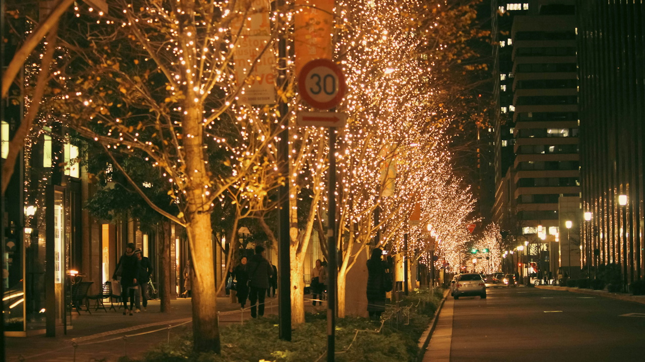 Stock photo of a winter street scene