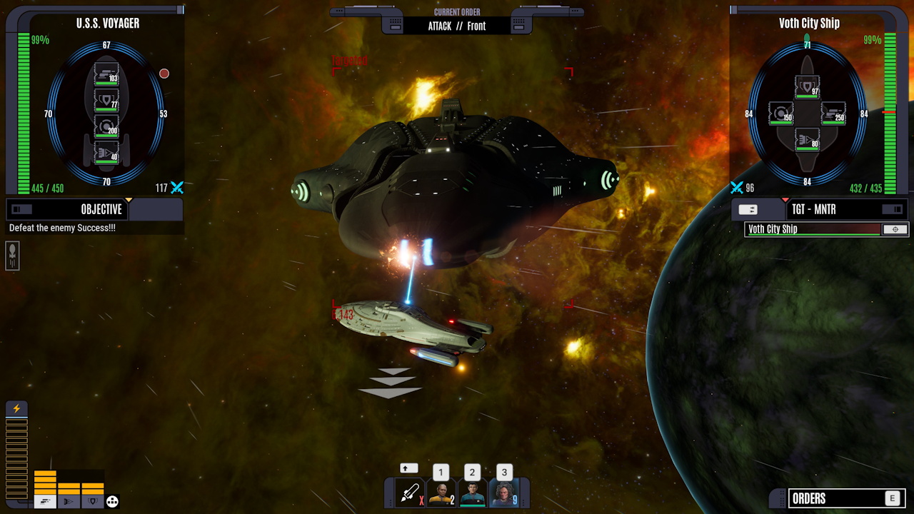 Screenshot from Across The Unknown showing combat