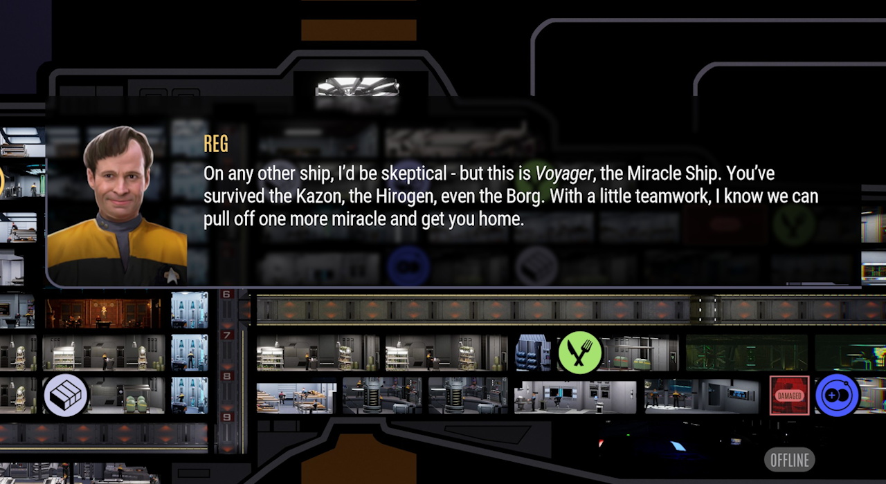Screenshot from Across The Unknown showing Barclay
