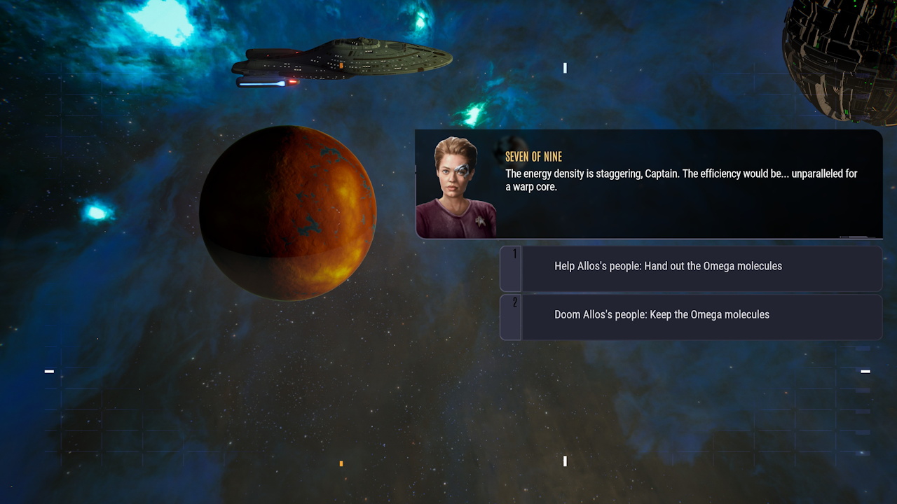 Screenshot from Across The Unknown showing a choice