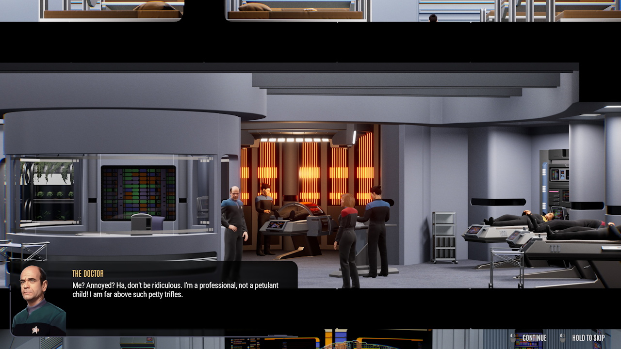 Screenshot from Across The Unknown showing sickbay