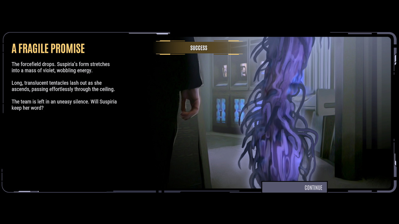 Screenshot from Across The Unknown showing Suspiria