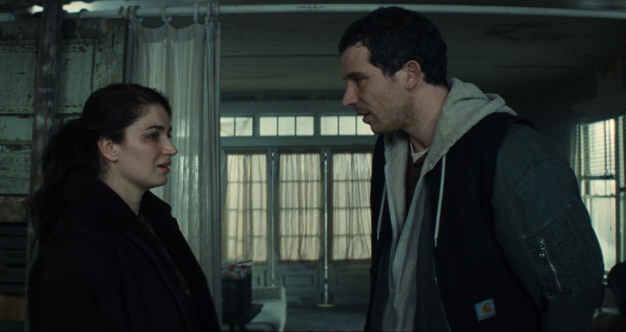 Still frame from Disclosure Day (2026) showing Jane and Daniel