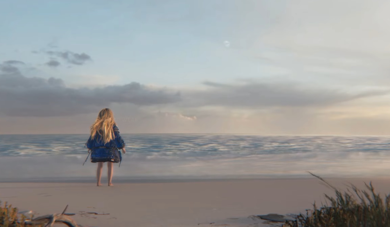 Screenshot of Pragmata showing the ending