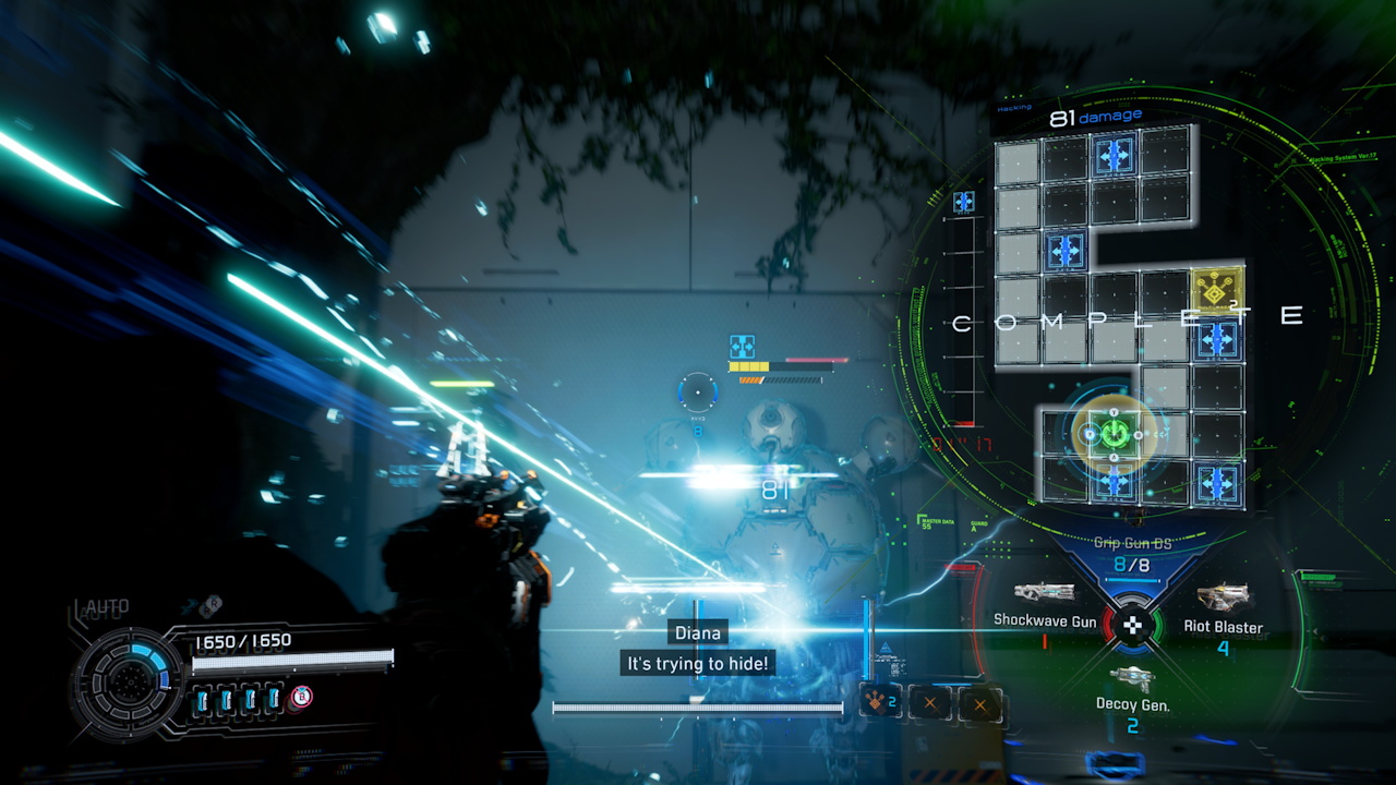 Screenshot of Pragmata showing a completed hack
