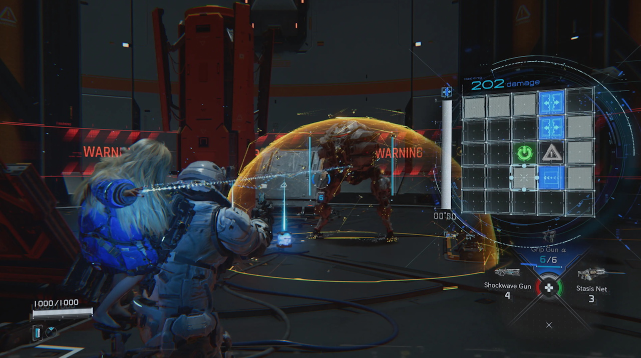 Promo screenshot for Pragmata showing combat