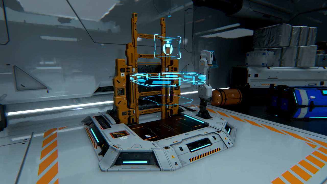 Promo screenshot for Pragmata showing the Shelter entrance