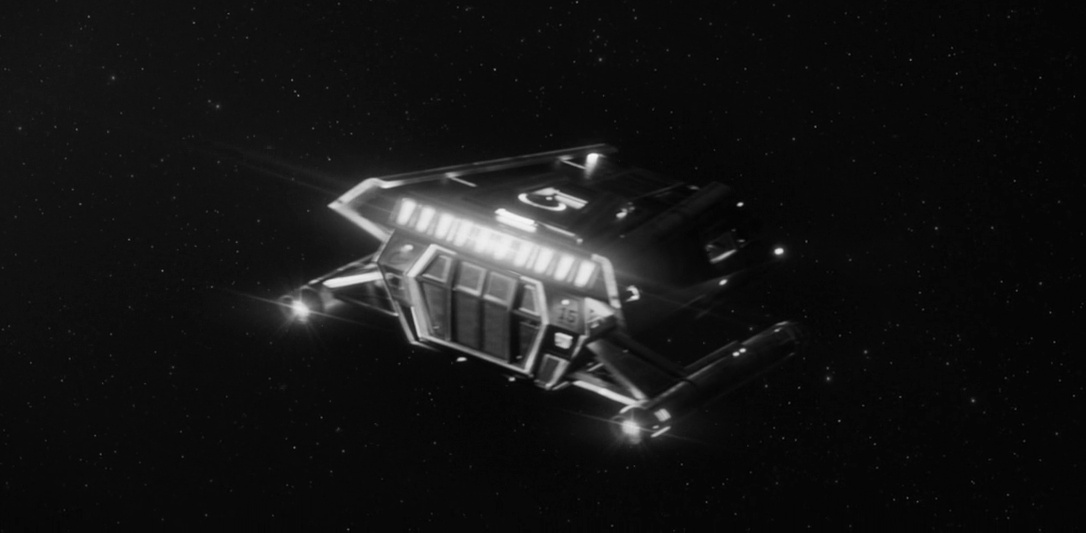 Still frame from Star Trek SNW 4x04 showing the shuttle