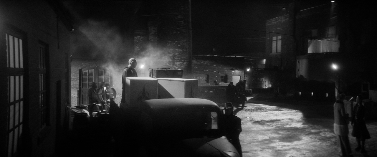 Still frame from Star Trek SNW 4x04 showing the yard set with vehicles