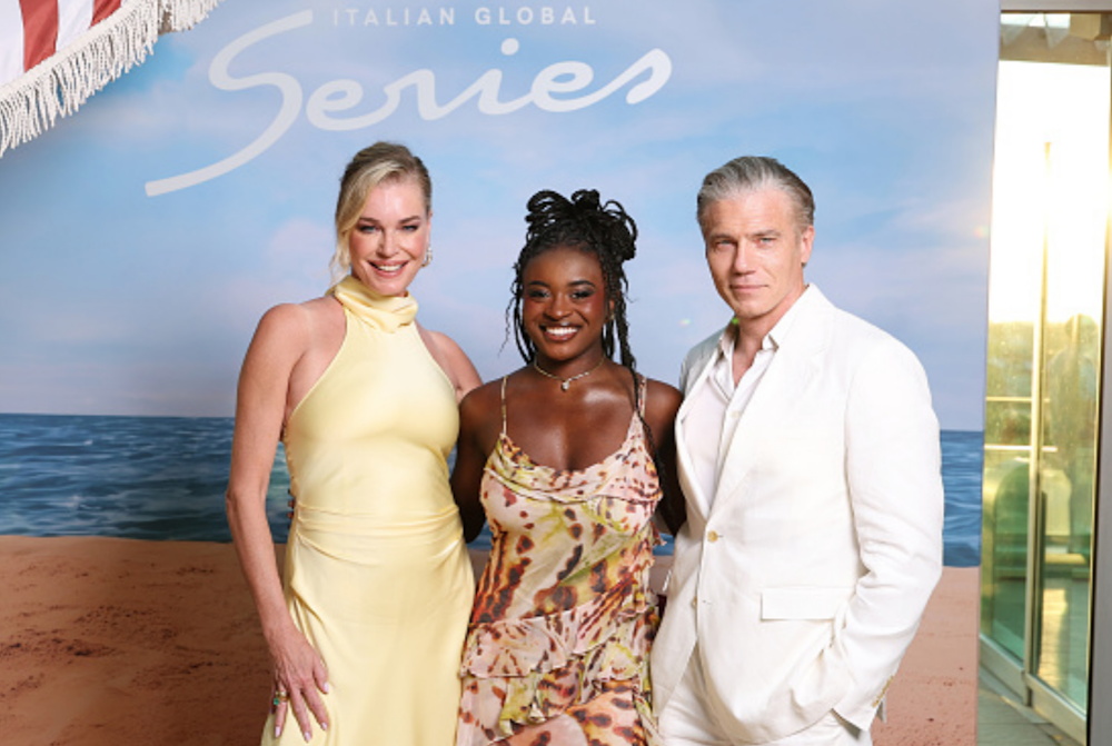 Promo photo for Star Trek SNW S4 showing Romijn, Gooding, and Mount