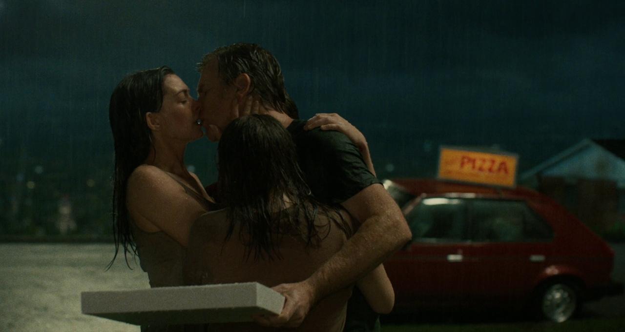 Still frame from The End of Oak Street (2026) showing the Platt family reunited
