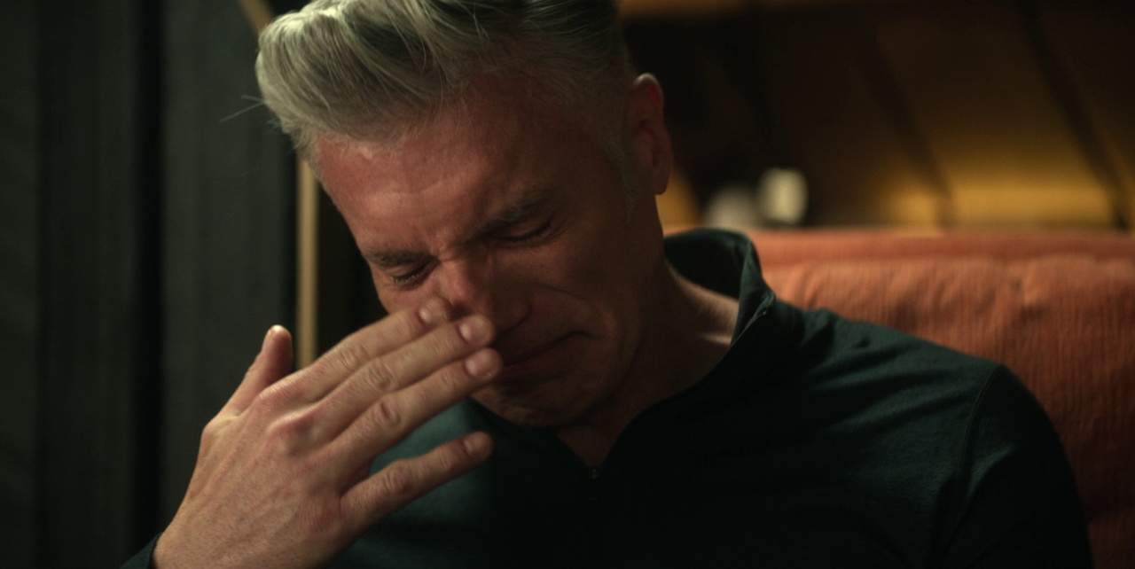 Still frame from Star Trek SNW 4x07 showing Pike in therapy