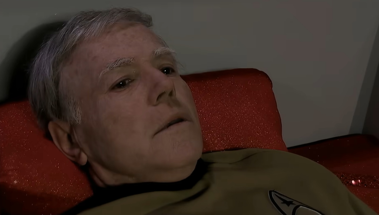 (Cropped) still frame from Star Trek New Voyages showing Walter Koenig as Chekov