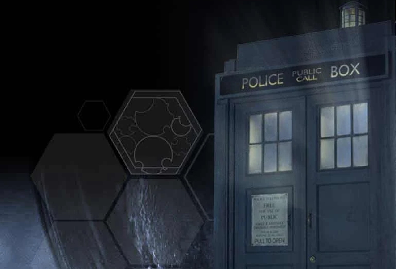 Promo/web art for Dr Who (2005) showing the Tardis