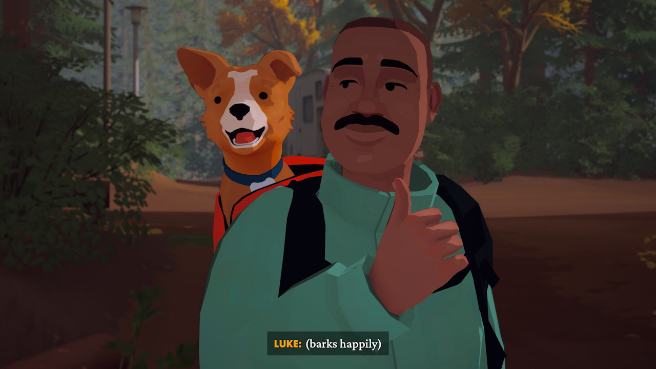 Screenshot from Forever Ago showing Charlie and Luke's intro