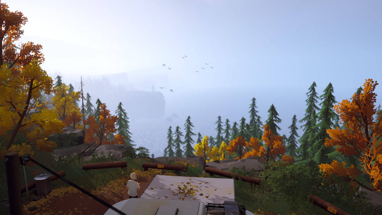 Screenshot from Forever Ago showing the lighthouse overlook