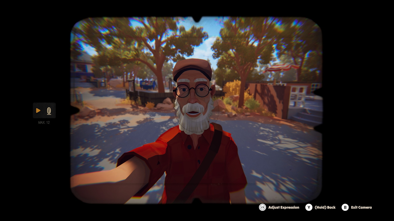 Screenshot from Forever Ago showing a selfie