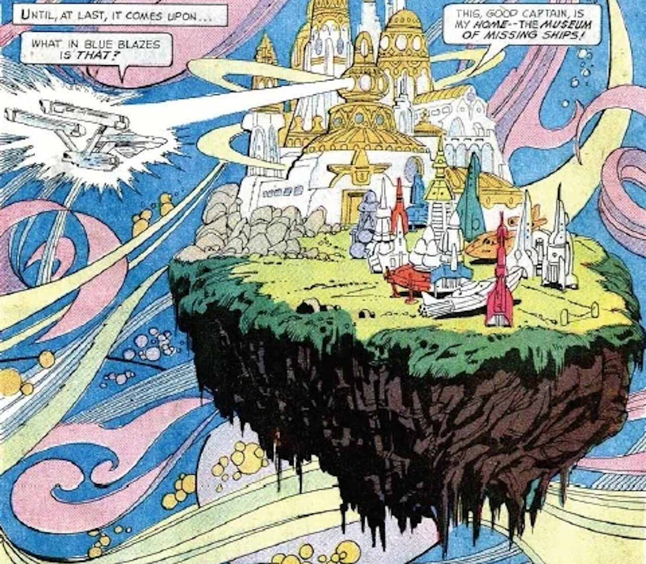 Cropped comic panel from Star Trek Museum at the End of Time