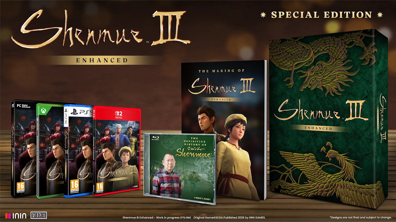 Promo image of Shenmue III Enhanced and its editions