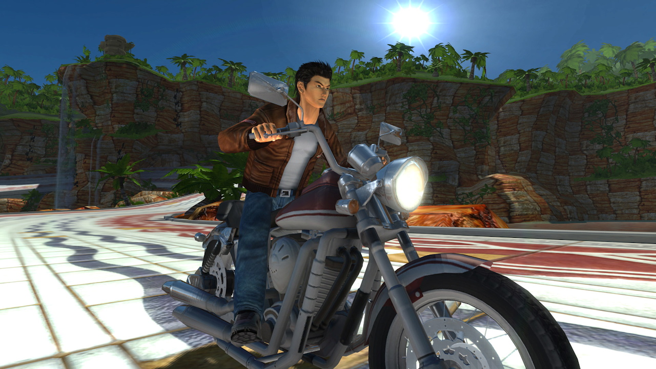 Promo screenshot of Sonic/Sega All-Stars Racing showing Ryo on a bike