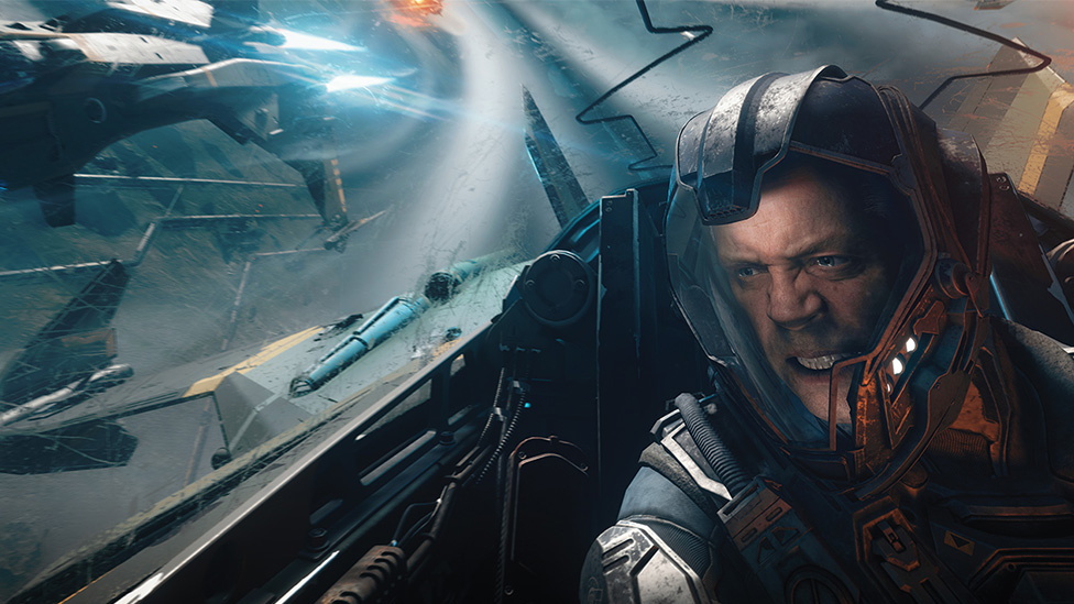 Promo art for Squadron 42 showing Hamill