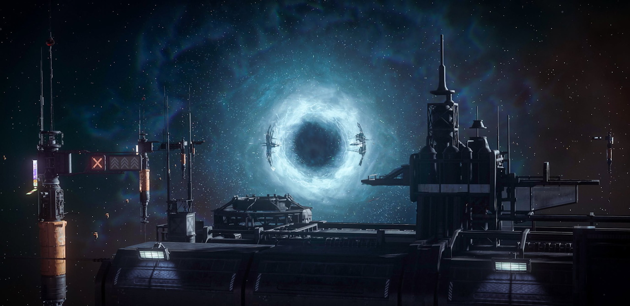Promo art for Squadron 42 showing a space station